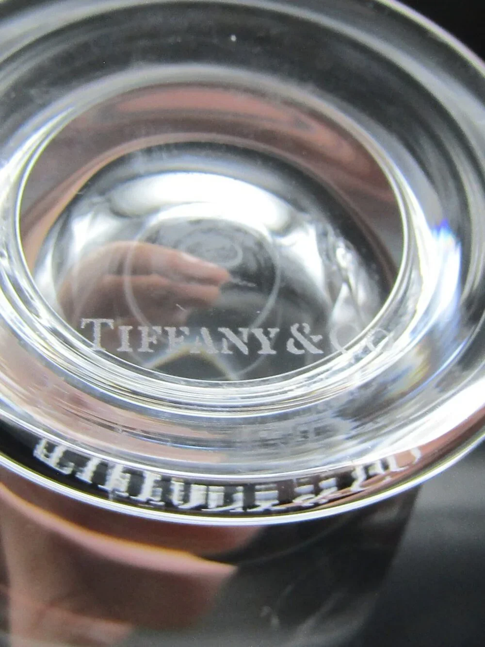 Set of Two Tiffany and Co. Stemless Champagne Flutes
